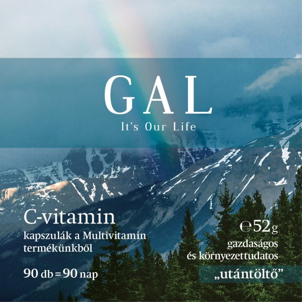 GAL Multivitamin – C-vitamin kapszulák, 90 adagos utántöltő