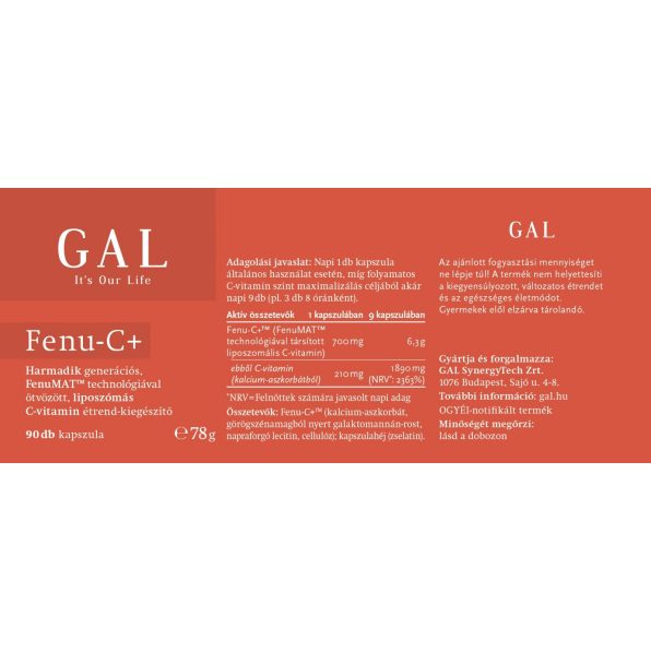 GAL Fenu-C+, Liposomal Vitamin C