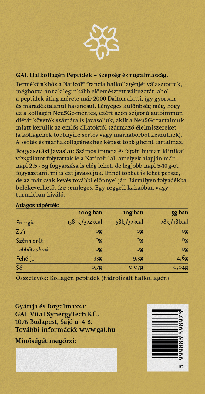 GAL Halkollagén peptidek (150 gr)