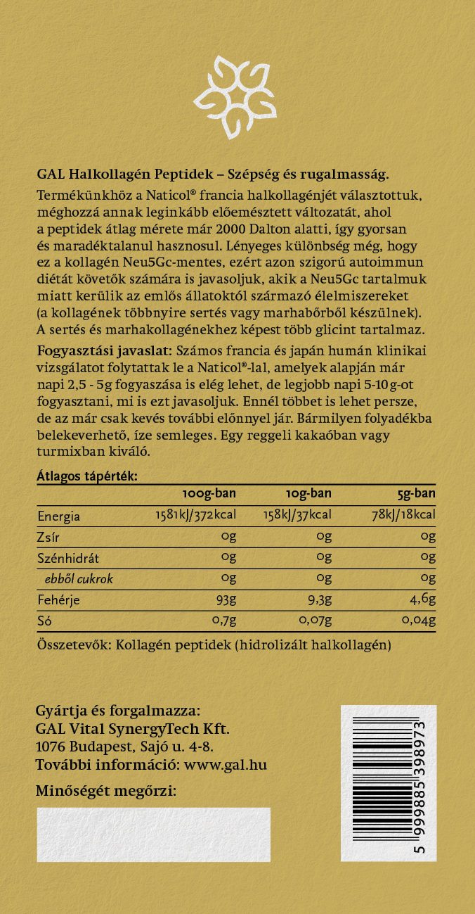 GAL marhakollagén peptidek 300 mg